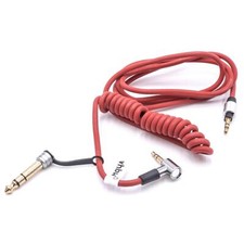 3,5mm/6,3mm AUX Kabel für Monster Beats by Dr. Dre Studio 2 Wireless 1,5m rot
