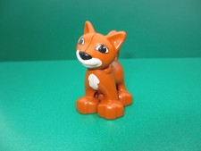 Lego 1x  Duplo Tier Figur 538J9 Katze Kater braun Haustier Bauernhof (150722D)