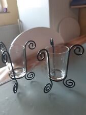 Kerzenhalter Kerzenständer TCM Glas und Metall Top Zustand