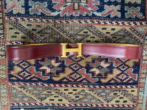 Hermès gürtel bordeaux logo - hermès,
