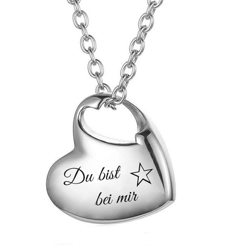 Herz asche medallion - herz,