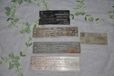 Typenschild chrysler,volkswagen, opel, porsche, fiat