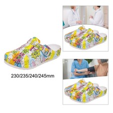 Krankenschwester Clogs, Stillschuhe mit Cartoon-Print
