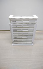 anmed Medikamentenbox TOWER Pillendose 7 Tage 4 Fächer pro Tag weiß 14x11x4,5 cm