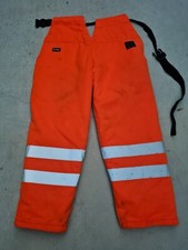 Stihl Schnittschutz Beinlinge orange Forstschutz Waldarbeiter  rundum Forst  THW