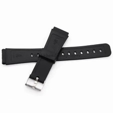 Silicone Watch Strap Compatible with Casio F-91W Black