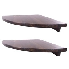 Dunkle Eiche Holz Eckregale