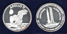 Deutschland Medaille Apollo 11 - Mit der Saturn V. zur Mondlandung PP SILBER