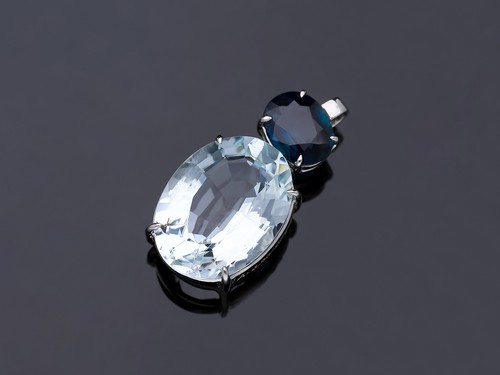 Anhänger aquamarin saphir - anhänger,