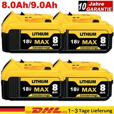 4X Für DeWalt DCB184 Akku 18V 8,0 Ah XR Li-Ion Batterie DCB182 DCB205-2 DCB182XJ