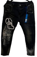 Jeans Sexywoman H8363 Herz Peace sexy woman Größe M /blau Neuwertig