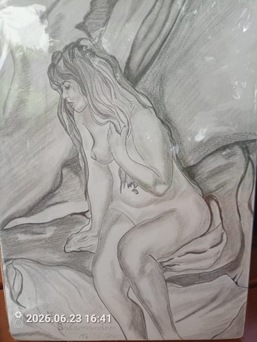 Original aktzeichnung frau - original,