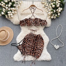 Sexy Leopard Dessous Rock mit