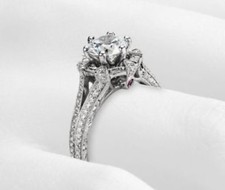 Massiver 14 K Weißgold 2,35