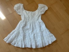 NEU !!! Zauberhaftes Sommerkleid Mini Kleid Gr. S 36 weiß Lochstickerei