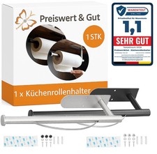 Küchenrollenhalter Farbwahl Edelstahl rostfrei Abroll-Bremse Küchenrolle Halter