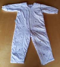 Odenwälder Babynest Schlafsack Hopsi mit Ärmeln und Beinen, 98/104, weiß, Sterne