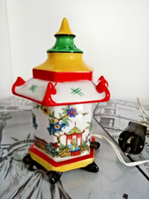 Lichthaus "Teehaus"  Porzellan-- 18cm x 10cm--  Mit Beleuchtung