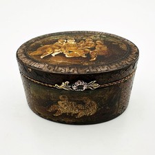 SELTENE OVALE LACK VERGOLDETE