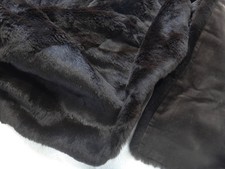 Schwarz pelzdecke natur - schwarz,