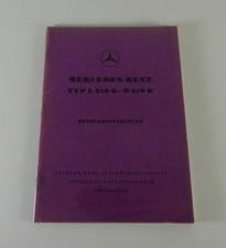 Betriebsanleitung Mercedes-Benz L 319 D +O 319 D mit OM 636-VII Stand 11/1958