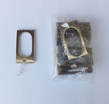 10 rechteckige Gardinenringe messing antik für Vorhangstangen 16 - 20 mm B-Ware