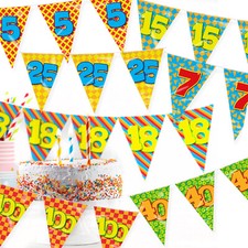 Zahlen wimpelkette geburtstag - wimpelkette,