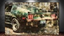 LEINWAND BILD ER XXL POP ART AUTO MUSTANG OLDTIMER ABSTRAKT AUTO WAND POSTER