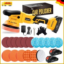 Exzenter Auto AkkuPoliermaschine Autopolierer Poliergerät 2x 21V Batterien Set D