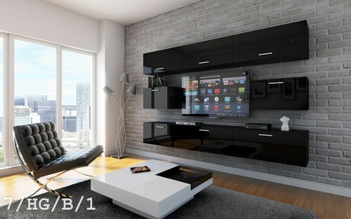 Moderne wohnwand schrankwand - moderne,