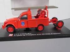 D503 Auto Plus Citroën 2cv Pick-Up Feuerwehr Mit Schlauchwagen, Wiege 1:43 + Box