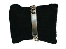 800/- Silber Armband, ID Armband, 20 cm lang, 10 mm breit, Gravur - Platte.