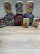 Pokémon Tin Dosen Bundle 3x groß 6x Mini leer Zacian Mewtu 151 PRE Mega Sammeln