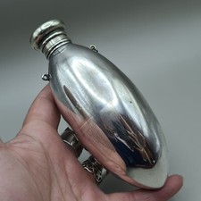 Viktorianischer versilberter Muff Handwärmer oder Flachmann um 1880