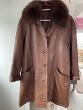 Per Me Linea Italiana Mantel Swinger Ledermantel Kurzmantel Lammnappa Gr. 36, 38