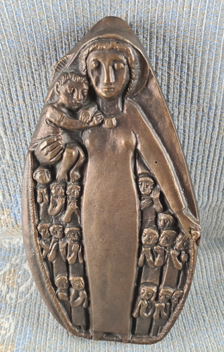 Vintage bronze relief - vintage,