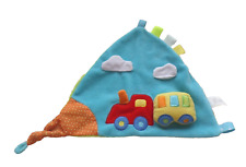 Schmusetuch BIECO in orange grün rot blau mit Auto als Schnuffeltuch Kuscheltuch