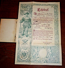 Uralt gesellenbrief lehrbrief - uralt,