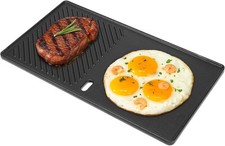 Denmay Grillplatte Gusseisen 43,5x23,5cm für Landmann, Enders, Broil King, Unive