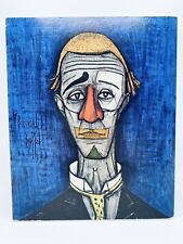 Kunst Druck auf Holz Bernard Buffet Holzkopf einesClowns 1955 Mid Century Stil