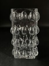 Vintage Bubble Glas Vase; Hirschberg; Design Wilhelm Braun- Feldweg; 70er