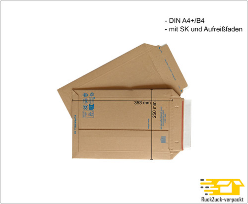Versandtasche aus wellpappe - aus,