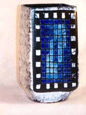 Strehla DDR Keramik Vase, Modell-Nr. 1210, H. 17,7 cm, TOP/neuwertig