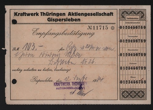 Gispersleben rechnung 1934 - gispersleben,,