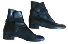 Ankle Boots ALBERTO FERMANI Stiefelette Damen Stylisch Gr.39 Leder Schwarz Neuw.