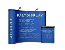 Messewand, Faltdisplay gebogen 4x3 Felder inkl. Druck Pop Up Magnetsystem