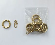 10 Gardinenringe Kunststoff gold matt für 16 mm Garnituren (Art. R1607)