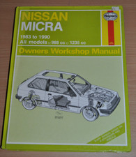 NISSAN Micra 1983 - 1990  Manual Engine Motor Haynes Reparaturanleitung H931