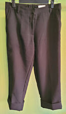 Hennes Collection 3/4 Damen Stoffhose Bundfaltenhosen Größe 38 in schwarz