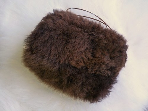 Muff aus echtem schaffell - muff,